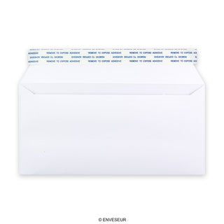 110x220 mm Bela DL denarnica Peel &amp; Seal Plain 230gsm Tkane kuverte