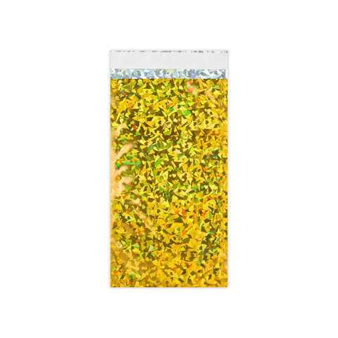 Holographic Finish Foil Bags Holographic Gold 229 x 114 mm (DL)
