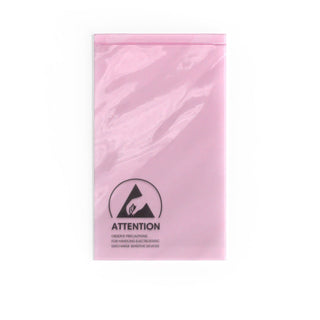 Pink Anti-Static ESD Grip Seal Bags 152 x 254 mm