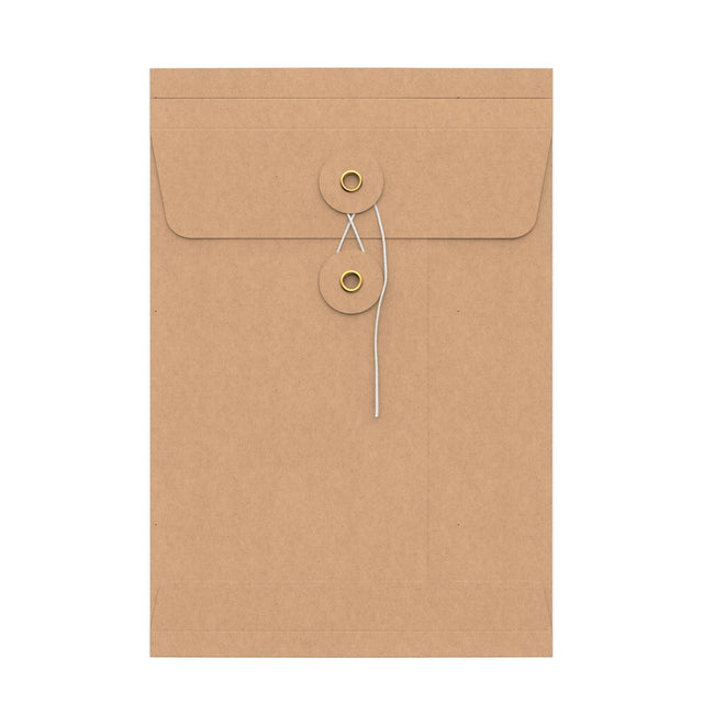 String & Washer Gusset Envelopes Manila 229 x 162 mm (C5)