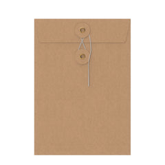 Coloured envelopes with string and washer closure Manila 229 x 162 mm (C5)